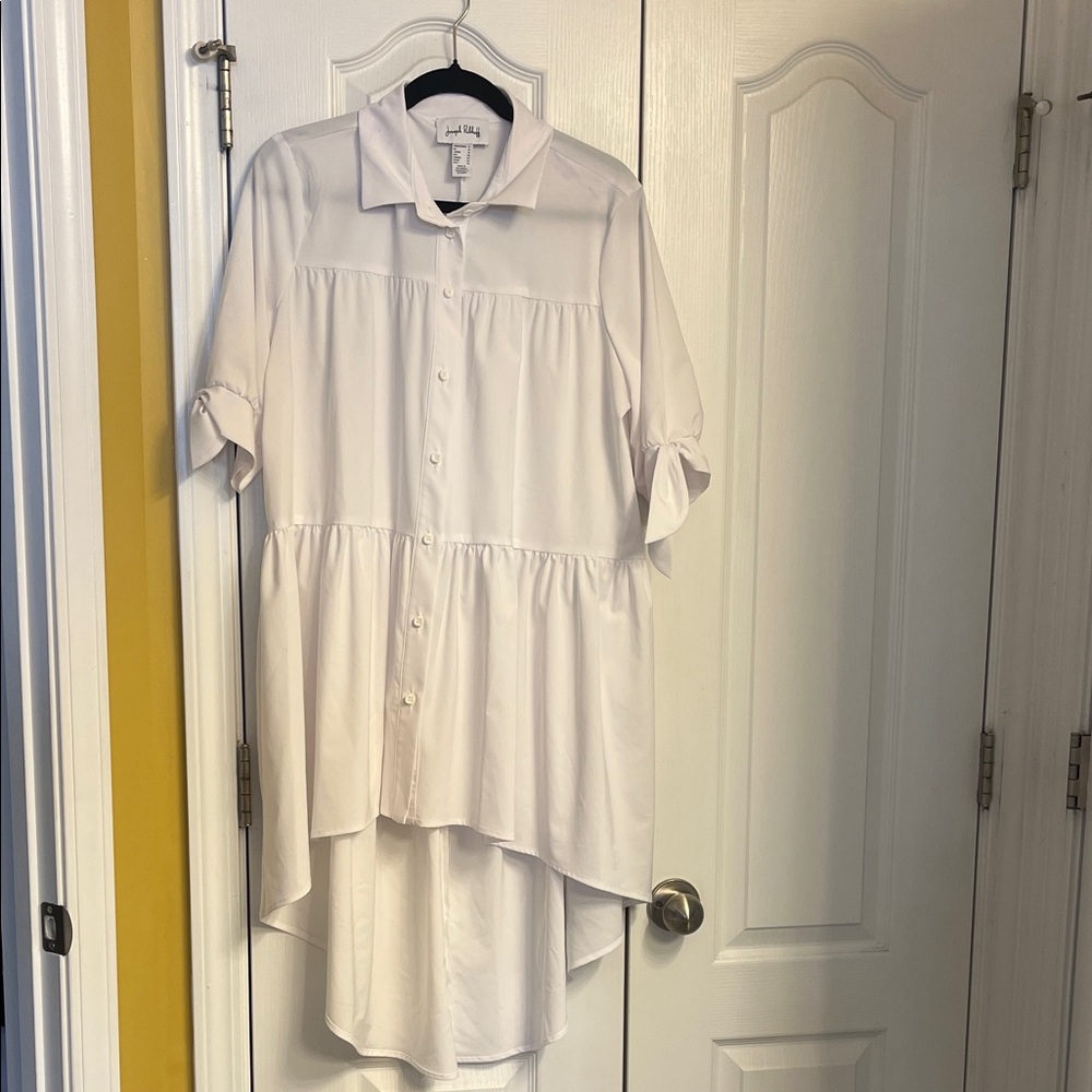 Joseph Ribkoff High Low White Tunic